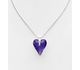 Sparkle by 7K - 925 Sterling Silver Heart Necklace Decorated with Fine Austrian Crystal