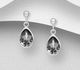 Sparkle by 7K - 925 Sterling Silver Push-Back Earrings Decorated with Fine Austrian Crystal