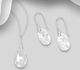 Sparkle by 7K - 925 Sterling Silver Hook Earrings & Pendant Decorated with CZ Simulated Diamonds & Fine Austrian Crystals