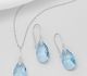 Sparkle by 7K - 925 Sterling Silver Hook Earrings & Pendant Decorated with CZ Simulated Diamonds & Fine Austrian Crystals