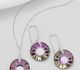 Sparkle by 7K - 925 Sterling Silver Hook Earrings & Pendant Decorated with CZ Simulated Diamonds and Fine Austrian Crystals