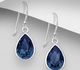 Sparkle by 7K - 925 Sterling Silver Hook Earrings Decorated with Fine Austrian Crystals