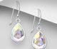 Sparkle by 7K - 925 Sterling Silver Hook Earrings Decorated with Fine Austrian Crystals