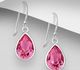 Sparkle by 7K - 925 Sterling Silver Hook Earrings Decorated with Fine Austrian Crystals