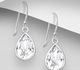 Sparkle by 7K - 925 Sterling Silver Hook Earrings Decorated with Fine Austrian Crystals