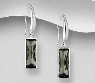 Şəkli böyütmək üçün tiklayın Sparkle by 7K - 925 Sterling Silver Hook Earrings Decorated with Fine Austrian Crystals