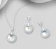 Sparkle by 7K - 925 Sterling Silver Push-Back Earrings & Pendant Decorated with Fine Austrian Crystals