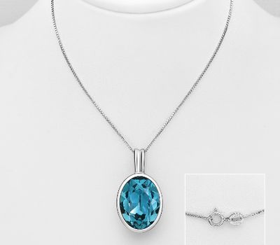 Malın səhifəsinə keç Sparkle by 7K - 925 Sterling Silver Necklace Decorated with Fine Austrian Crystal
