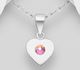 Sparkle by 7K - 925 Sterling Silver Heart Pendant, Decorated with Various Fine Austrian Crystals