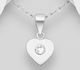 Sparkle by 7K - 925 Sterling Silver Heart Pendant, Decorated with Various Fine Austrian Crystals