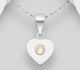 Sparkle by 7K - 925 Sterling Silver Heart Pendant, Decorated with Various Fine Austrian Crystals