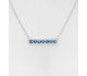 Sparkle by 7K - 925 Sterling Silver Bar Necklace, Decorated with Various Fine Austrian Crystals, Crystal Colors may Vary.