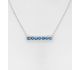 Sparkle by 7K - 925 Sterling Silver Bar Necklace, Decorated with Various Fine Austrian Crystals, Crystal Colors may Vary.