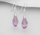 Sparkle by 7K - 925 Sterling Silver Hook Earrings Decorated with Fine Austrian Crystals