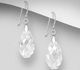 Sparkle by 7K - 925 Sterling Silver Hook Earrings Decorated with Fine Austrian Crystals