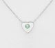 Sparkle by 7K - 925 Sterling Silver Heart Necklace, Decorated with Various Fine Austrian Crystals