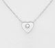 Sparkle by 7K - 925 Sterling Silver Heart Necklace, Decorated with Various Fine Austrian Crystals