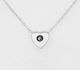 Sparkle by 7K - 925 Sterling Silver Heart Necklace, Decorated with Various Fine Austrian Crystals