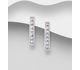Sparkle by 7K - 925 Sterling Silver Bar Push-Back Earrings, Decorated with Various Fine Austrian Crystal, Crystal Colors may Vary.