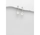 Sparkle by 7K - 925 Sterling Silver Hoop Earrings Decorated with Fine Austrian Crystal