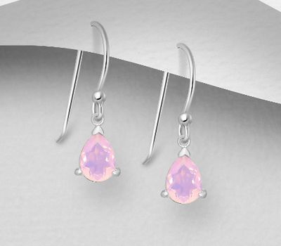 Şəkli böyütmək üçün tiklayın Sparkle by 7K - 925 Sterling Silver Hook Earrings, Decorated with Various Fine Austrian Crystals