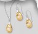 Sparkle by 7K - 925 Sterling Silver Hook Earrings and Pendant Decorated with Fine Austrian Crystals