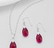 Sparkle by 7K - 925 Sterling Silver Hook Earrings and Pendant Decorated with Fine Austrian Crystals
