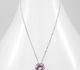 Sparkle by 7K - 925 Sterling Silver Necklace Decorated with Fine Austrian Crystal