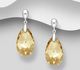 Sparkle by 7K - 925 Sterling Silver Push-Back Earrings Decorated with Fine Austrian Crystals