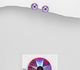 Sparkle by 7K - 925 Sterling Silver Push-Back Earrings Decorated with Fine Austrian Crystals