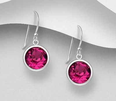 Malın səhifəsinə keç Sparkle by 7K - 925 Sterling Silver Hook Earrings Decorated with Fine Austrian Crystals