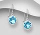 Sparkle by 7K - 925 Sterling Silver Hook Earrings Decorated with Fine Austrian Crystals