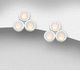 Sparkle by 7K - 925 Sterling Silver Push-Back Earrings, Decorated with Fine Austrian Crystal