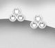 Sparkle by 7K - 925 Sterling Silver Push-Back Earrings, Decorated with Fine Austrian Crystal