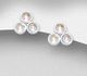 Sparkle by 7K - 925 Sterling Silver Push-Back Earrings, Decorated with Fine Austrian Crystal