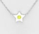 Sparkle by 7K - 925 Sterling Silver Star Necklace, Decorated with Various Fine Austrian Crystals
