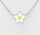 Sparkle by 7K - 925 Sterling Silver Star Necklace, Decorated with Various Fine Austrian Crystals