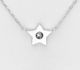 Sparkle by 7K - 925 Sterling Silver Star Necklace, Decorated with Various Fine Austrian Crystals