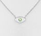 Sparkle by 7K - 925 Sterling Silver Eye Necklace, Decorated with Various Fine Austrian Crystals