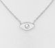 Sparkle by 7K - 925 Sterling Silver Eye Necklace, Decorated with Various Fine Austrian Crystals