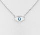 Sparkle by 7K - 925 Sterling Silver Eye Necklace, Decorated with Various Fine Austrian Crystals