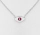 Sparkle by 7K - 925 Sterling Silver Eye Necklace, Decorated with Various Fine Austrian Crystals