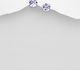 Sparkle by 7K - 925 Sterling Silver Push-Back Earrings Decorated with Fine Austrian Crystals