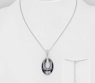 Malın səhifəsinə keç Sparkle by 7K - 925 Sterling Silver Necklace Decorated with CZ Simulated Diamonds and Fine Austrian Crystal