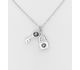 Sparkle by 7K - 925 Sterling Silver Key and Lock Necklace Decorated with Various Fine Austrian Crystal