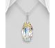 Sparkle by 7K - 925 Sterling Silver Pendant, Decorated with CZ Simulated Diamonds and Various Fine Austrian Crystal