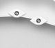 Sparkle by 7K - 925 Sterling Silver Push-Back Eye Earrings, Decorated with Various Fine Austrian Crystal