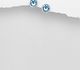 Sparkle by 7K - 925 Sterling Silver Push-Back Earrings Decorated with Fine Austrian Crystals