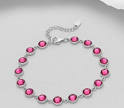 Malın səhifəsinə keç Sparkle by 7K - 925 Sterling Silver Bracelet Decorated with Fine Austrian Crystal