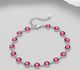 Sparkle by 7K - 925 Sterling Silver Bracelet Decorated with Fine Austrian Crystal
